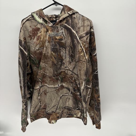 Vintage Other - Vintage 90s Team Realtree Camo Fleece Lined PulloverHoodie Outdoor Hunting L
